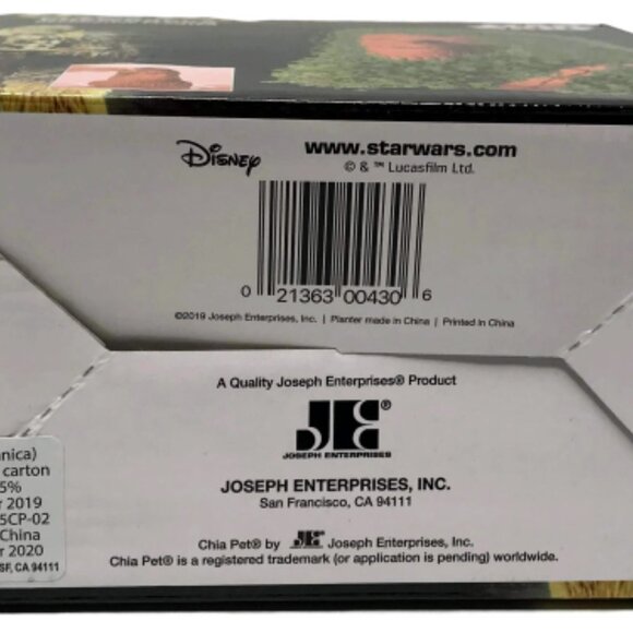 Chewbacca Chia Pet Pottery Planter Growing Kit Star Wars Disney Chewie Head Gift - Picture 5 of 5